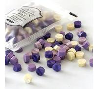 100 pezzi/sacchetto di perline di ceralacca di colore misto timbro vintage sigillo di cera materiale for album di ritagli invito di nozze busta cartolina fai da te(3)