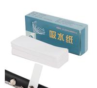 100 pezzi Sax Assorbent Paper, Anti-sticky Sassofono Cleaner Papers, Button Drying Sax Paper Pad, pratico pieghevole strumento per sassofoni e fluti, bianco