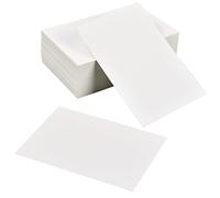 100 Pezzi Scheda Vuota Bianca, 15x10 cm Bianca Kraft Paper Biglietti per Appunti, Carta di Messaggio A6, 350 g/m² Cartoncini in Cartone per Biglietto D'invito Graffiti Disegno (Bianco)