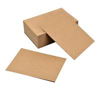100 Pezzi Scheda Vuota Bianca, 15x10 cm Bianca Kraft Paper Biglietti per Appunti, Carta di Messaggio A6, 350 g/m² Cartoncini in Cartone per Biglietto D'invito Graffiti Disegno (Marrone)