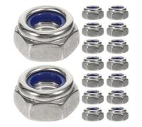100 Pezzi Set di Dadi Esagonali Autobloccanti M6 in Acciaio 304 | Nylon Antiallentamento, Larghezza 10mm, Finitura Argento, per Apparecchi Elettronici e Macchine