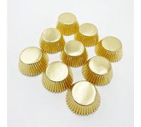 100 pezzi/set di pirottini per cupcake natalizi in metallo dorato, pirottini per cupcake in stagnola dorata per feste, forniture da forno, pirottini per muffin, pirottini di carta per torte Tagli Unic