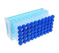 100 Pezzi Set Provette da Centrifuga 15ml in Plastica Blu | Tappi a Vite, Posizioni Ventilate e Chiuse, Osservazione Facile, per Biologia e Colorazione Alimentare