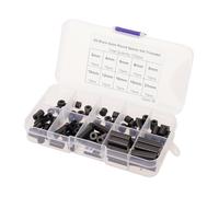 100 pezzi/Set Spacer Nylon Spacer Plastica Assortimento Kit Vite di scarico Elettrico Nero Rotonda Distanza