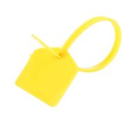 100 Pezzi Sigilli Antimanomissione in Plastica, Sigilli di Sicurezza in Plastica Fascette Numerate con Cerniera Tirare I Tag di Sicurezza Tite Cravatta per Scarpe, Vestiti, Borsa(Giallo)