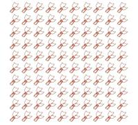 100 pezzi, simpatiche graffette metalliche a forma di gatto da cartone animato, piccole mollette per carta con coda lunga e scavata, forte capacità di serraggio, forniture per uffi (Oro rosa)