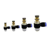 100 pezzi SL4-M5/SL6-M5/SL4-02/6-02 Connettore rapido Regolatore di pressione Valvola a farfalla Accessori for compressore Raccordo pneumatico for aria(SL12-04)