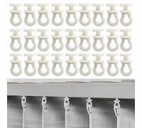 100 pezzi Slider per binari per tende scorrevoli, ganci scorrevoli, binari per tende, tende e ganci per tende da doccia