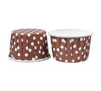 100 Pezzi Sottopiatti di Carta Spessi e Anti-Grasso con Bordo Arrotolato per Sformatura Facile Design Pieghettato per Cupcake Muffin Mini Dessert Articoli per Cottura Domestica e Feste