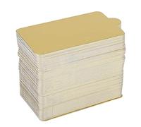 100 pezzi sottotorta per mousse in oro lucido vassoi di carta per cupcake e dessert per decorazioni per matrimoni, feste di compleanno, carta rettangolare dorata 10x6x0,1 cm (piccolo rettangolo)