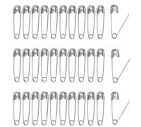 100 pezzi Spille mini placcate in argento, accessori per cucito, spille di grandi e mini, per la realizzazione di gioielli fai-da-te, 0,75 pollici, adatte per etichette di abbigliamento, spille metall