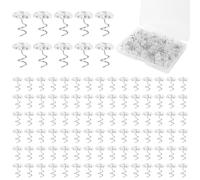 100 Pezzi Spilli per Gonna da Letto, Spilli per Tappezzeria Supporti per Gonna da Letto o Elementi di Fissaggio Spilli con Testa Trasparente per Gonna da Letto Fissa Copridivano Chiodi Decorativi