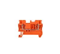 100 pezzi ST2.5 Connettore a molla passante for cablaggio elettrico con filo di trazione Morsettiera for guida DIN(Orange)