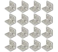 100 Pezzi Staffa Angolare in Acciaio Inossidabile, Staffa Angolare a Forma di L / Supporti per Mensole,Staffa Metallica a 90 Gradi, Staffa ad Angolo Retto, 32mm * 23,5 mm