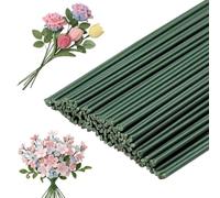 100 Pezzi Steli per Fiori Finti, 30cm x 2mm Gambo Floreale Filo (Verde)