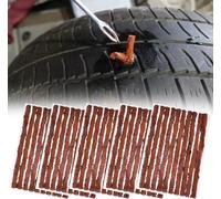 100 Pezzi Striscia di Riparazione di Pneumatici Tubeless Foratura Stringhe Kit Gomma Cancellare Strumento Recupero Rapido Auto 100mm x 3.5mm Marroni