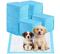 100 Pezzi Tappetini Igienici per Cani, 33 x 45cm Traverse Cani, 5 Strati Tappetini Assorbenti per Cani, Traversine Cane Superficie ad Asciugatura Rapida