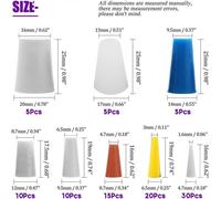 100 Pezzi Tappi Alta Temp/Mascheratura/Rivestimento a Polvere Silicone Cono Spin