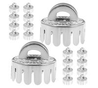 100 Pezzi Tappi Decorativi per Palline di Natale Fai da Te, plastica | Coperture Sostitutive Argento, Diametro Interno 2cm, per Fili Appesi e Albero