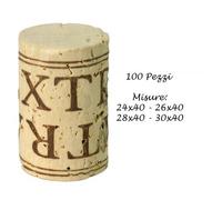 100 pezzi Tappi di Sughero 24x40 26x40 28x40 30x40 Turaccioli Bottiglie Vino