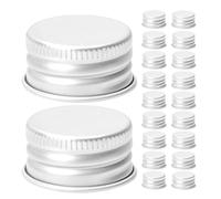 100 Pezzi Tappi Vite in Alluminio Argento Chiusura Ermetica | Design Trasparente ad Alta Trasparenza, Sigillatura a Tenuta Stagna, per Uso Quotidiano e Cosmetici