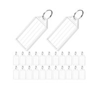 100 Pezzi Targhette Portachiavi 5.1cm Plastica Etichette Con Governato Vuoto Per