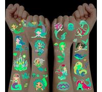 100+ Pezzi Tatuaggi per Bambini Sirena,Regalini Fine Festa Compleanno Tatuaggi Temporanei Regalo Bambina 3-12 Anni Trasferelli per Bambini Pignatta Compleanno Bambina Stickers Bambini Attacca Stacca
