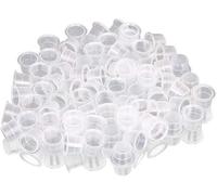 100 pezzi Tazze di Inchiostri per Tatuaggi Coppette Porta in Plastica Pigment Tatuaggi Tappi Tattoo Ink Caps Tazze di Inchiostro Tattoo Kit per tatuaggi Accessorio per tatuaggi