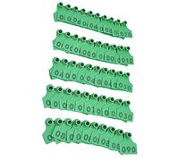 100 Pezzi TPU Resistente Orecchino per Bestiame Identificazione e (GREEN)
