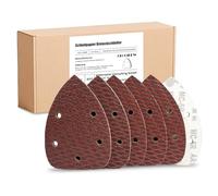 100 Pezzi Triangoli Abrasivi, 140x90mm Carta Vetrata con 5 Fori 40-600 Grana per Mouse Levigatrice Smerigliatura Fogli Abrasivi