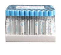 100 pezzi tubo in plastica al citrato di sodio per coagulazione, sterile, a pressione negativa, tappo blu, tubo anticoagulante PRP (Colore: 2ml PET)