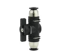 100 pezzi Valvola manuale 4 mm 6 mm 8 mm 10 mm 12 mm Connettore a innesto rapido pneumatico for accendere l'interruttore a sfera manuale Limitatore di corrente(BUC10(Use 10mm hose))