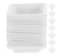 100 Pezzi Vaschette Di Pesatura in Plastica Bianco Per Laboratorio Piatto Di Pesata Quadrato 1 Pollice Per Polveri Usa E Getta Facile Da Usare