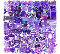 100 pezzi Viola Adesivi Divertenti, Adesivi in Vinile Motivo, Perfetti per Bottiglia D'acqua, Laptop, Telefono, Snowboard, Bicicletta, Moto, Funny Purple Decals for Kids Teen Girl Adult