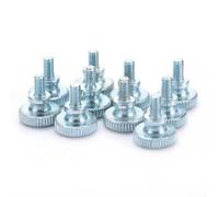 100 pezzi viti a doppia testa regolabili con testa zigrinata M3, viti a mano a testa alta in 10 dimensioni da M3x6 a M3x30, in acciaio al carbonio zincato per il montaggio di appar (M3*8（100 pezzi）)