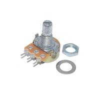 100 pezzi WH148 3 pin B1K B2K B5K B10K B20K B50K B100K B250K B500K B1M Potenziometro lineare Albero da 15 mm con dadi e rondelle(50K Ohm)