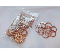 100 Pezzo Anelli di Rame per Guarnizione Cu 17x21x1,5 MM din 7603 Forma A