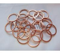 100 Pezzo Anelli di Rame per Guarnizione Cu 28x34x2,0 MM din 7603 Forma A