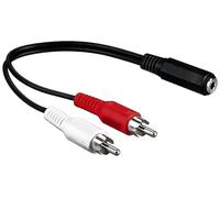 100 Pezzo - Cavo Rca Adattatore 2 Rca Connettore A 3,5mm Jack Frizione