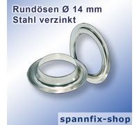 100 Pezzo Occhielli Ø 14 MM, Acciaio Zincato Pianificazione Occhio Tout Banner