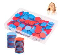 100 piastrine reversibili in plastica per aiuto di calcolo della matematica, per mani dei bambini, chip di conteggio delle navi di calcolo, matematica, piastre reversibili per insegnamento o