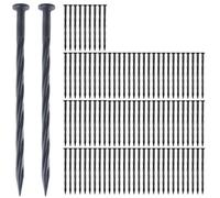 100 picchetti in plastica da 20,3 cm, chiodi di ancoraggio da giardino a spirale per giardini in cortile, paletti per bordi paesaggistici per bordi e terrazze, picchetti di ancoraggio per paesaggi