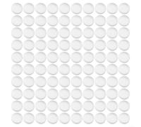 100 piccole scatole rotonde in plastica trasparente, diametro 16 mm, progettate per conservare oggetti commemorativi, doppia protezione contro l'umidità