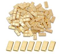 100 piccoli lingotti d'oro finti per artigianato e miniature per casa delle bambole, articolo brillante per giardino delle fate, micro paesaggistica, decorazione natalizia cinese per Capodanno