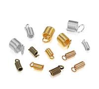 100 pièces 3-6 mm fermoirs à ressort cordon à sertir embouts connecteurs de fixation pour Bracelet à bricoler soi-même collier fabrication de bijoux fournitures accessoires Utile e attraente