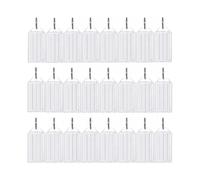 100 Pieces White Tough Plastic Key Tags with Split Ring Label Window Id Luggage Tag Key Ring Key Chain