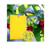 100 Pieces Yellow Double Sided Fly Trap, Double Sided Yellow Traps for Flying Insects - Ri