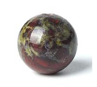 100 pietre naturali da 8 mm, pietra del sangue a forma di drago, rotonde, sfuse, per energia, guarigione, foro 1 mm, per fai da te, per bracciali, collane, orecchini, creazione di gioielli (oz6,0820)
