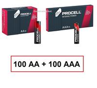 100 pile batterie AA Stilo + 100 AAA Duracell Procell