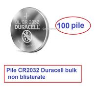100 pile CR2032 Duracell Litio bulk no blister